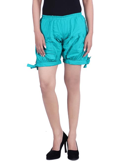 turquoise cotton solid short - 9964878 - Very Small Image - 1