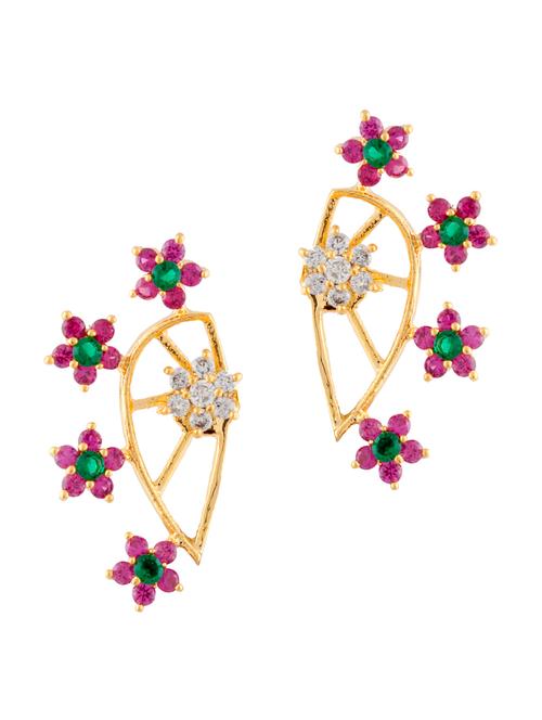 multi colored metal alloy embellished earing - 9966930 - Very Small Image - 1