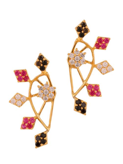 multi colored metal alloy embellished earing - 9966958 - Very Small Image - 1