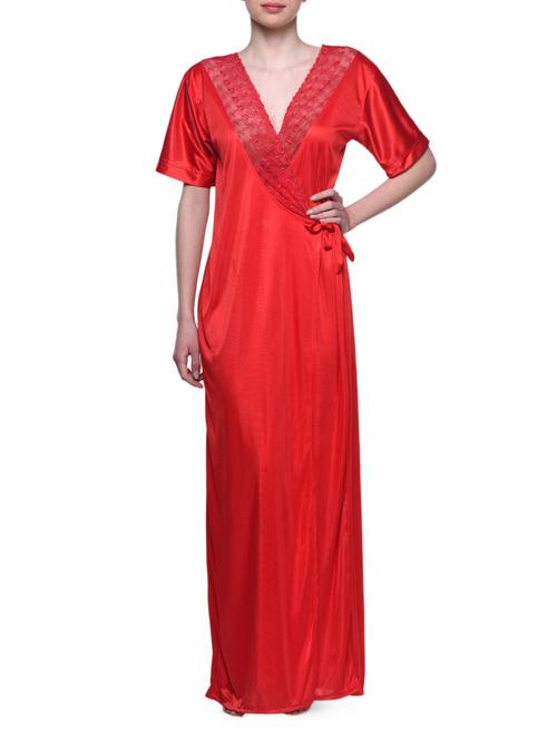 satin lace robe - 997063 - Very Small Image - 1