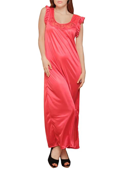 reddish pink satin nightwear - 997068 - Very Small Image - 1