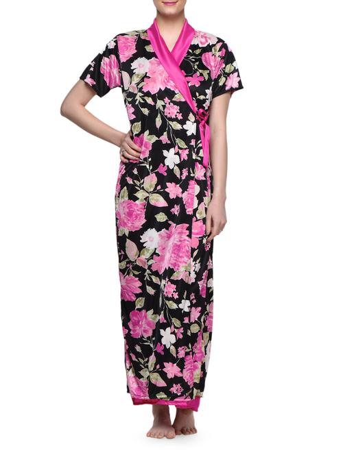floral robe & nighty set - 997085 - Very Small Image - 1