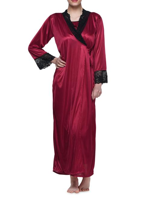 long satin nighty & robe set - 997087 - Very Small Image - 1