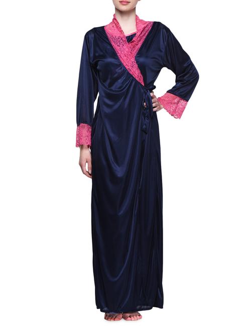 long satin nighty & robe set - 997089 - Very Small Image - 1