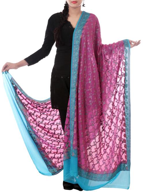 banarasi handloom pure chiffon silk dupatta from zain textiles - 9973091 - Very Small Image - 1