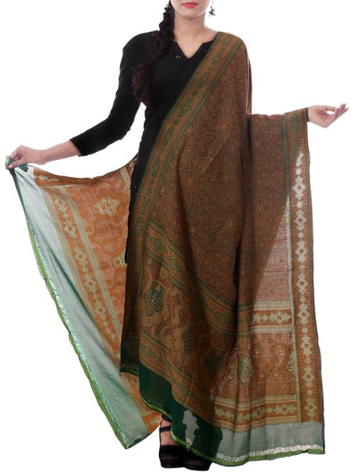 banarasi handloom pure chiffon dupatta from zain textiles - 9973092 - Very Small Image - 1