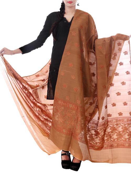 banarasi handloom pure silk dupatta from zain textiles - 9973097 - Very Small Image - 1