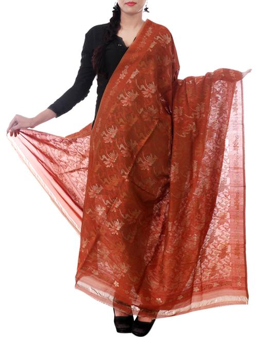 banarasi handloom pure silk dupatta from zain textiles - 9973099 - Very Small Image - 1
