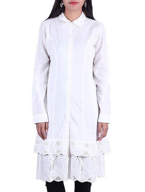 white cotton kurta - 9973681 - Very Small Image - 1