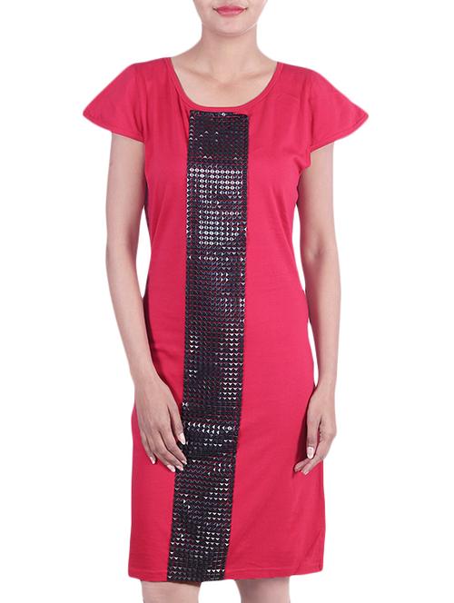 red embellished sheath dress - 9973705 - Very Small Image - 1