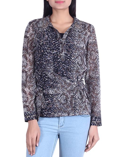 multi color georgette top - 9973771 - Very Small Image - 1