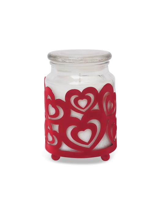 jar candle with heart shape metal sleeve - 9974116 - Very Small Image - 1