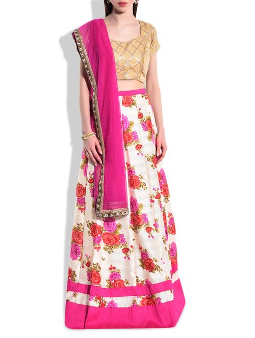 multi colored silk lehenga - 9977636 - Very Small Image - 1