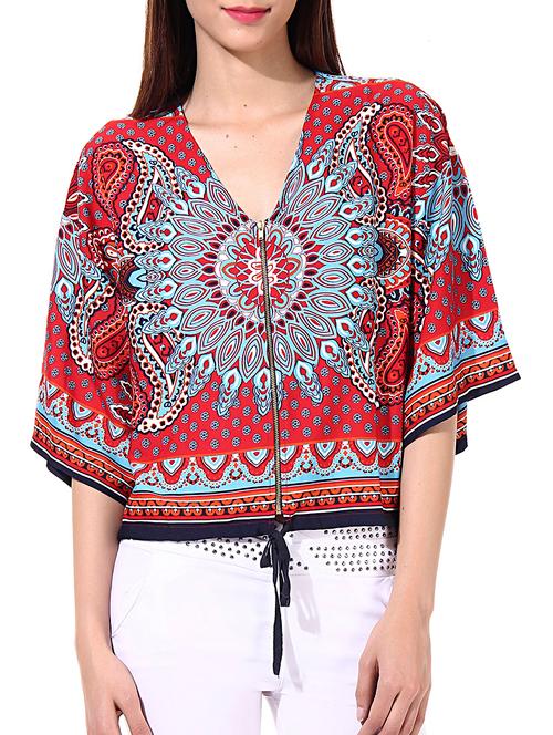 red polyester summer jacket - 9979662 - Very Small Image - 1