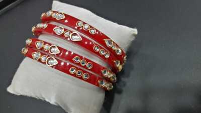 kundan bangles - 9983940 - Very Small Image - 1