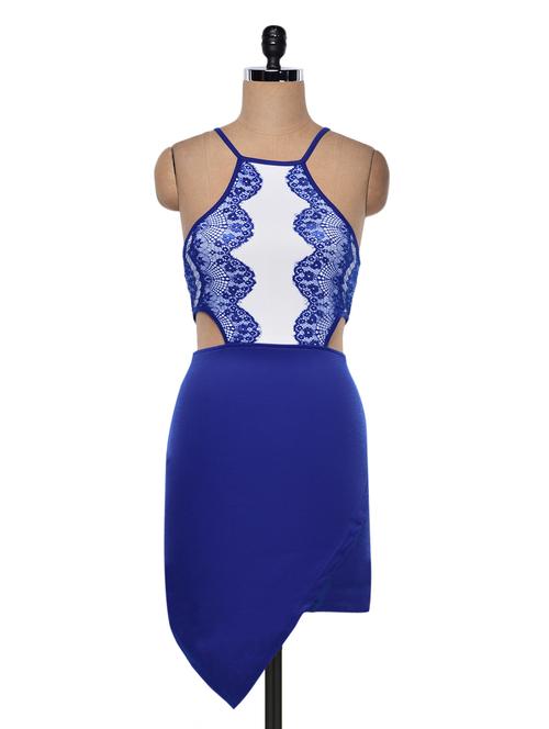 asymmetrical royal blue dress - 999129 - Very Small Image - 1