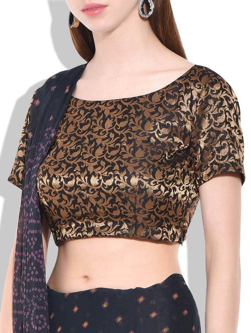 black and gold silk blouse - 9998836 - Very Small Image - 1