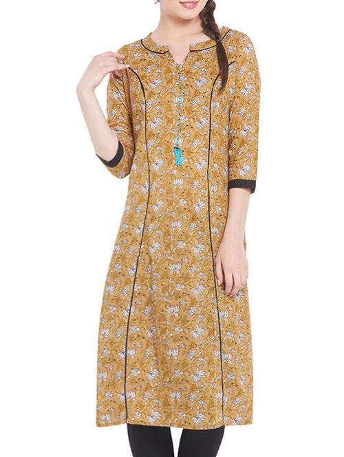 cotton brown colored kurta - 9998863 - Very Small Image - 1