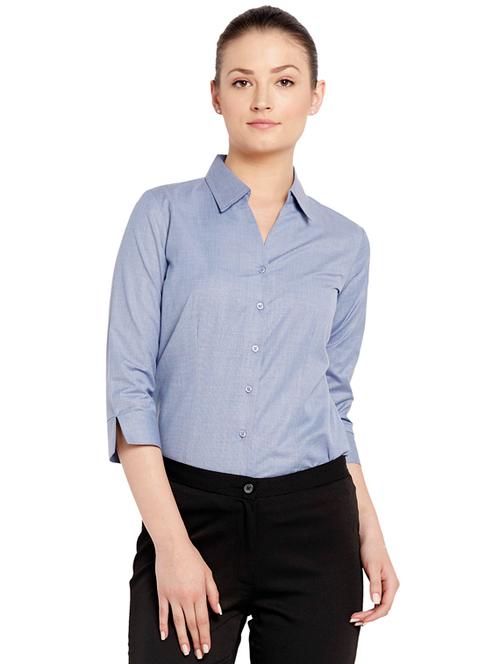 polyester blue colored shirt - 9998910 - Very Small Image - 1
