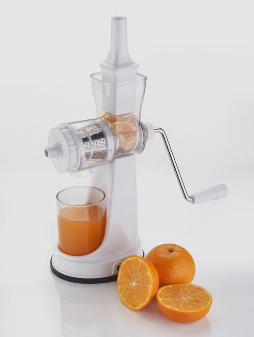 jumbo white fruit & vegetable hand juicer with juice collector - 10000297 - Very Small Image - 1