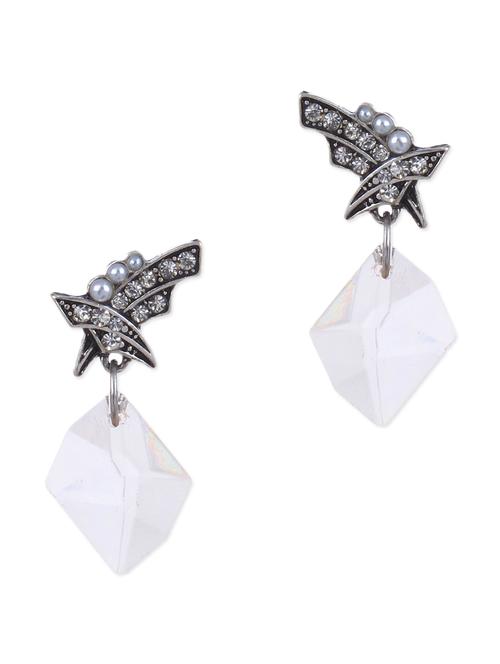 white metal alloy earring - 10000512 - Very Small Image - 1