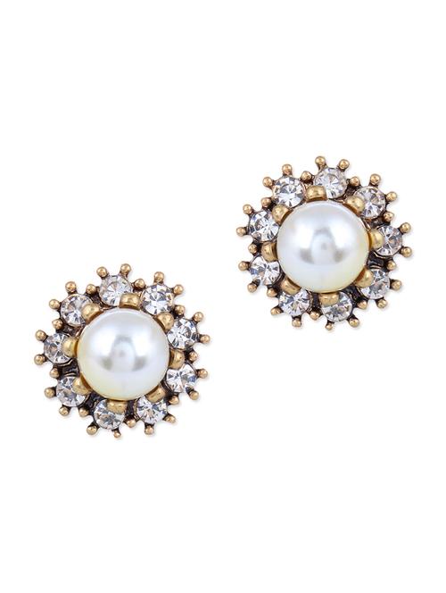 white metal alloy earring - 10000540 - Very Small Image - 1