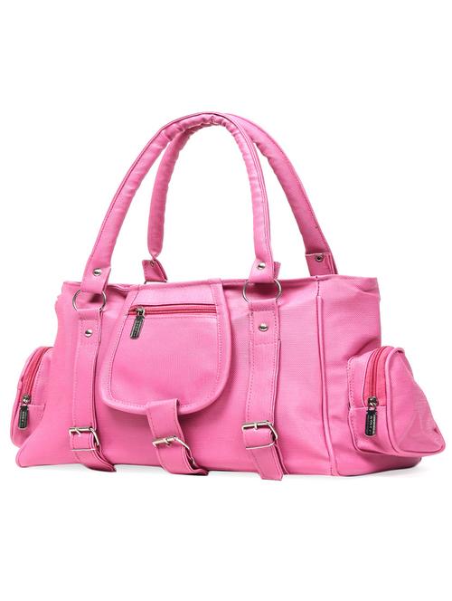 Solid brown  multi pocket hand bag - 1000186 - Very Small Image - 1