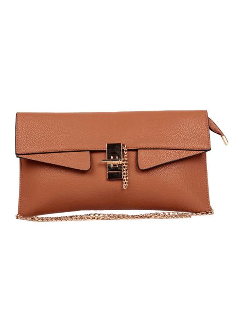 tan colored, leatherette sling bag - 10007733 - Very Small Image - 1