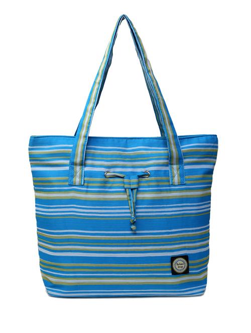 blue polyester tote bag - 10008288 - Very Small Image - 1