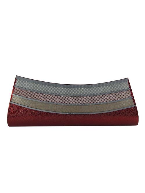 maroon leatherette clutch - 10011164 - Very Small Image - 1