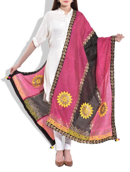 multi colored silk dupatta - 10015006 - Very Small Image - 1
