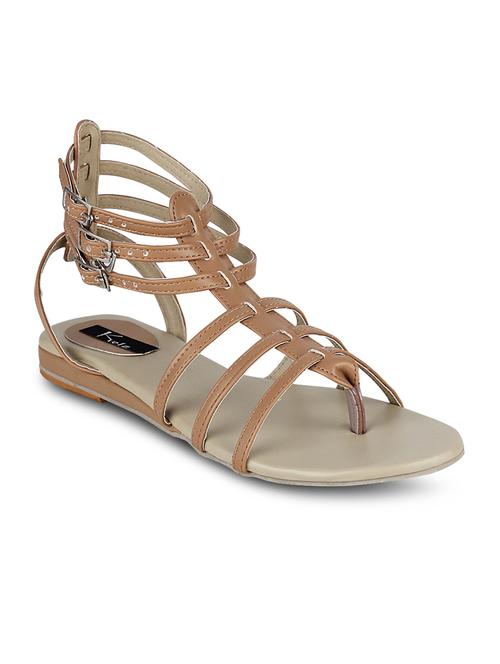 beige synthetic gladiators sandals - 10016632 - Very Small Image - 1