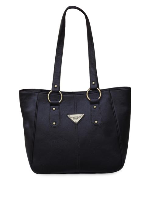 dark brown plain leatherette handbag - 1002561 - Very Small Image - 1