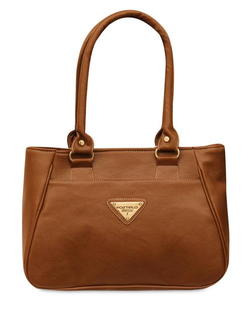 Brown leatherette handbag - 1002590 - Very Small Image - 1
