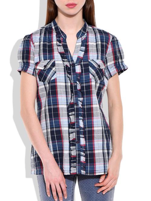 blue cotton shirt - 10031249 - Very Small Image - 1