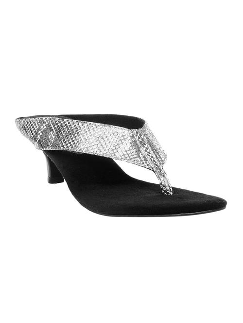 silver rubber heel sandal - 10031548 - Very Small Image - 1