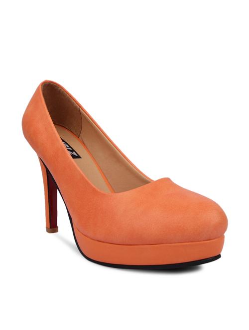 orange synthetic platforms pumps - 10034360 - Very Small Image - 1