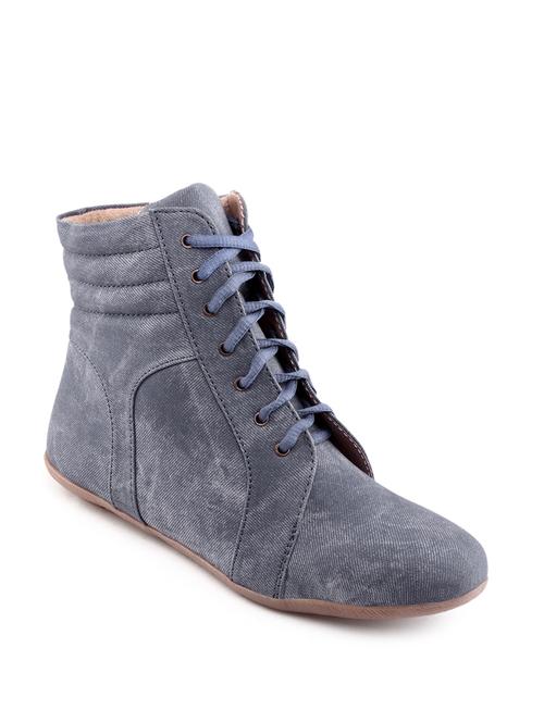 blue leatherette boots - 10034404 - Very Small Image - 1