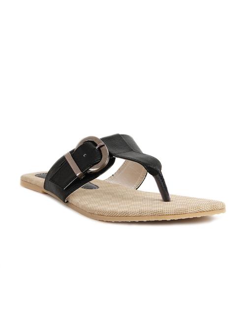 black leatherette sandal - 10034417 - Very Small Image - 1