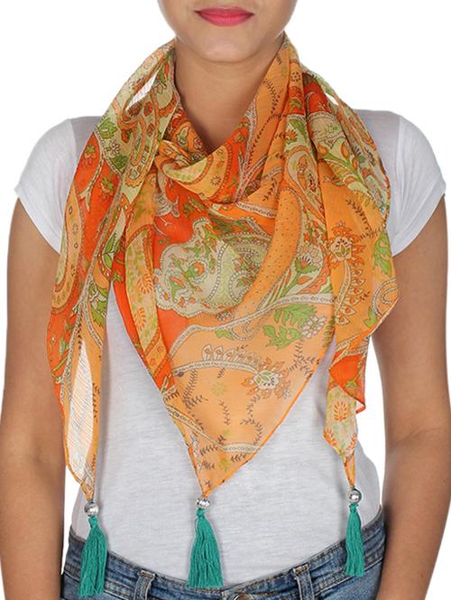 orange chiffon scarf - 10038187 - Very Small Image - 1