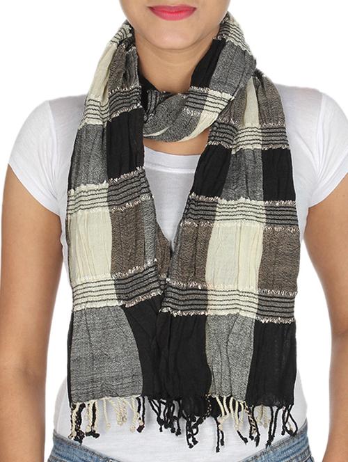 black wool scarf - 10038192 - Very Small Image - 1