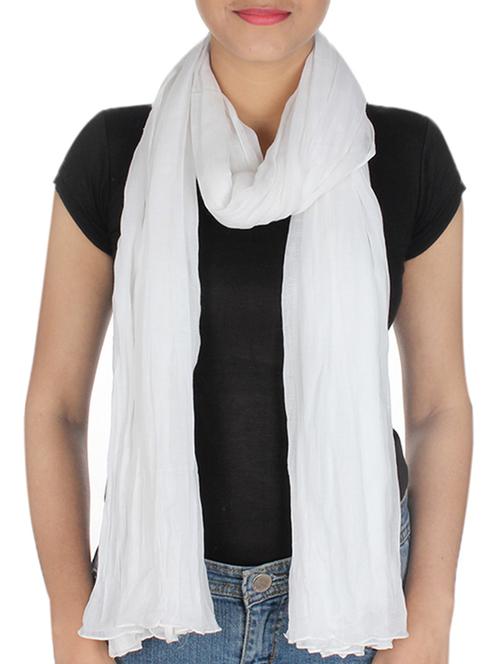 white cotton scarf - 10038225 - Very Small Image - 1