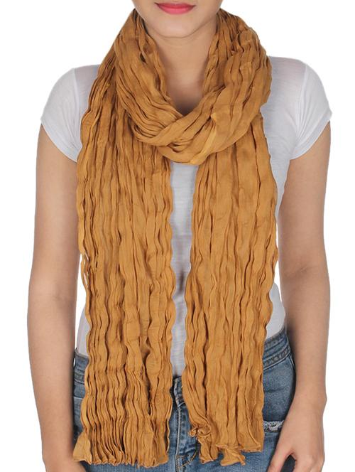 brown cotton scarf - 10038236 - Very Small Image - 1