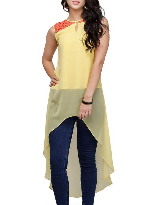 yellow georgette tunic - 10039912 - Very Small Image - 1