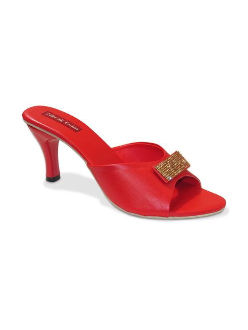red leatherette sandals - 10040990 - Very Small Image - 1