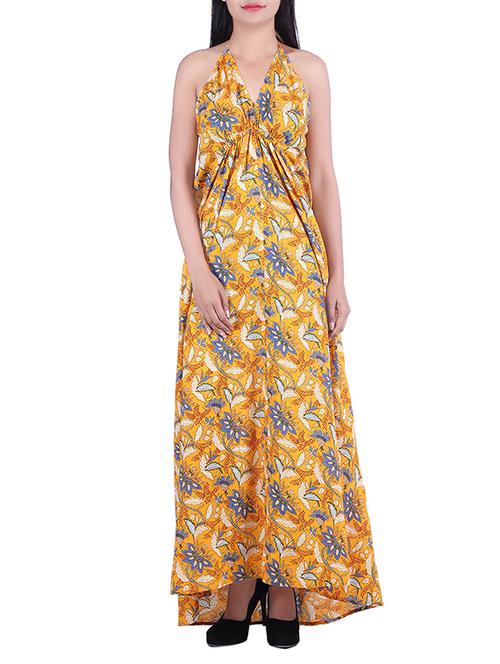 yellow cotton dress - 10041286 - Very Small Image - 1
