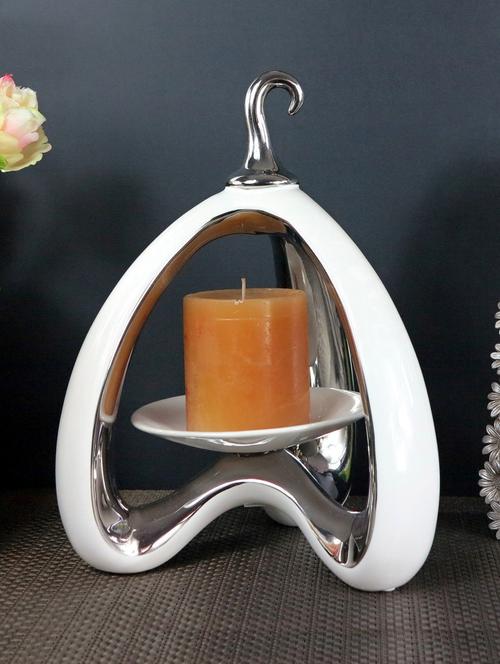 white ceramic hanging candle holder - 1005118 - Very Small Image - 1
