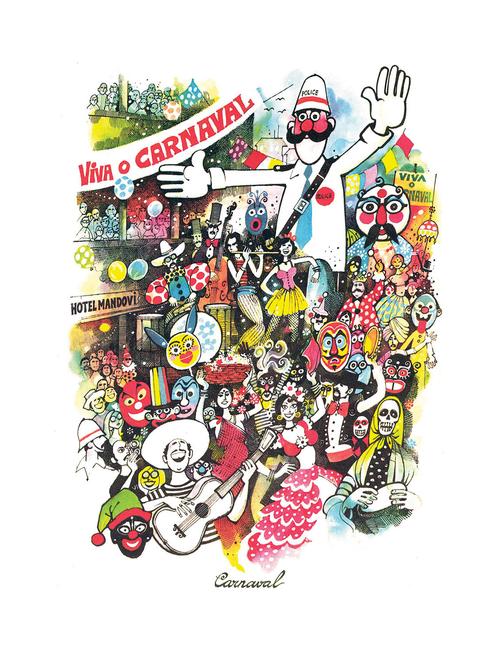 carnaval (1982)goa's happening festival - art by mario miranda - 10052999 - Very Small Image - 1