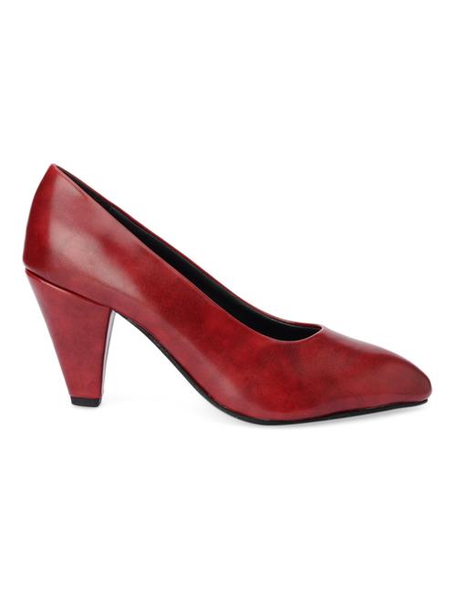 maroon leatherette pumps - 1005745 - Very Small Image - 1