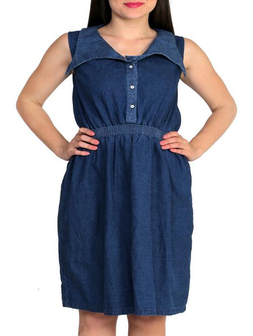 blue denim dress - 10059156 - Very Small Image - 1